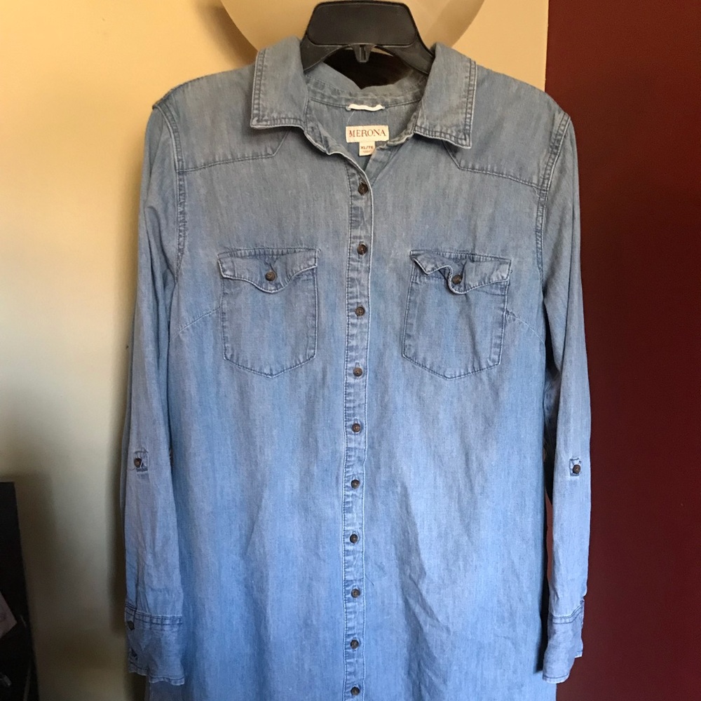 Merona denim shirt dress